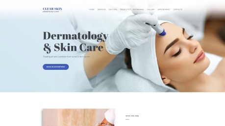 Dermatologist Website Template for Medical Clinic - image