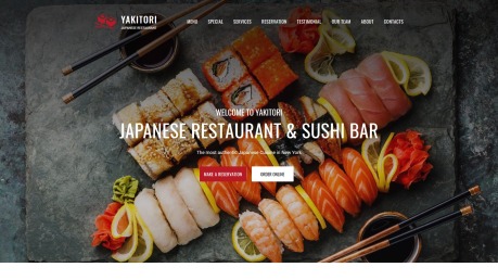 Japanese Restaurant Website Design for Sushi Food Delivery - image