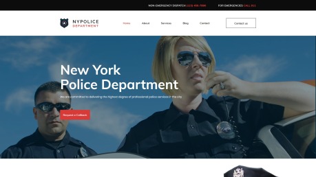 Police Department Website Template - image