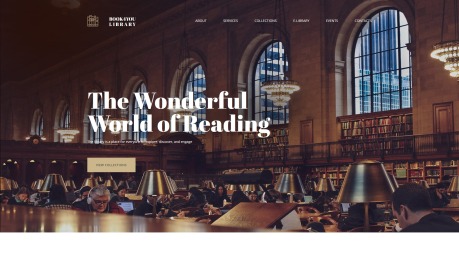 公共图书馆书店网站设计-图片