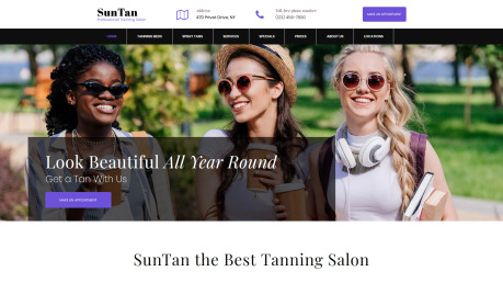 Tanning Salon Web Template - image