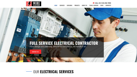 Electricity Website Design - Wire Electric - image