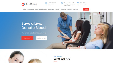 Blood Bank Website Design - image