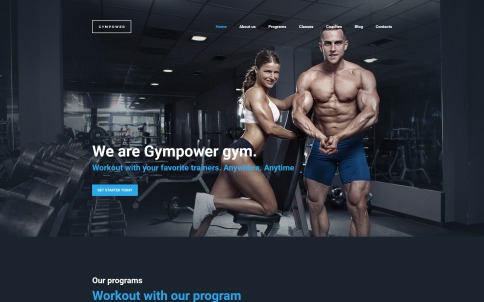 Fitness Website Design - GymPower