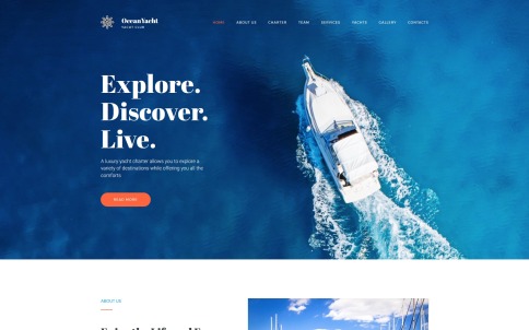 Yacht Website Design - OceanYacht