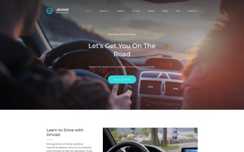 Driving School Website Design - Driviati