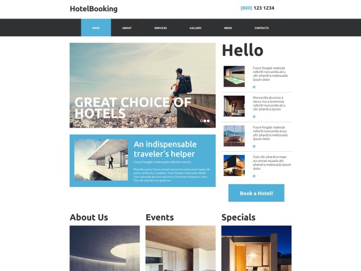 Hotel Booking Website Design - main image