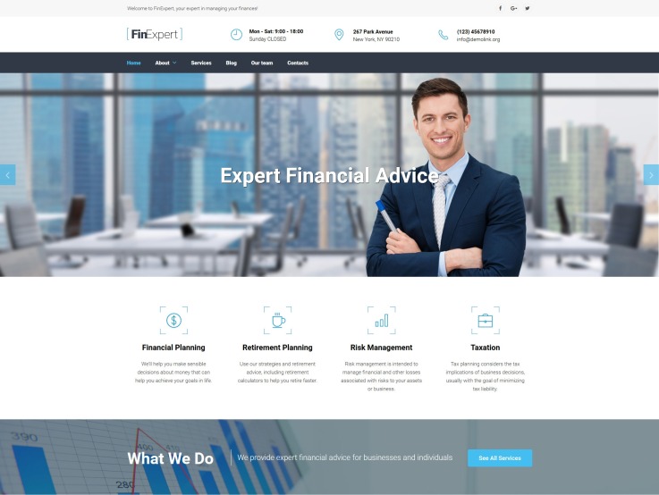 Financial Planner Website Design - main image