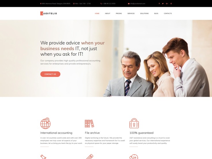 Accounting Website Design - Auditelix - main image