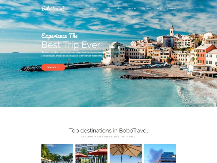 Travel Website Design - BoboTravel - main image