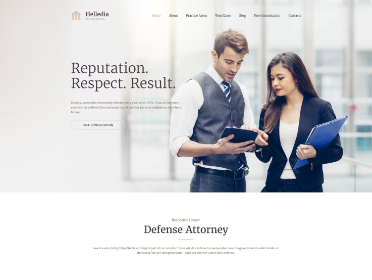 律师网站设计- Helledia -主要形象
