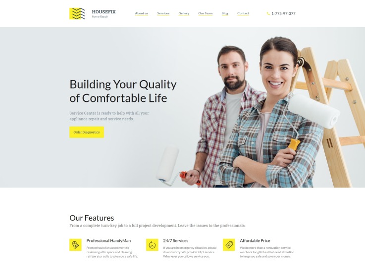 Handyman Website Design - Housefix - main image