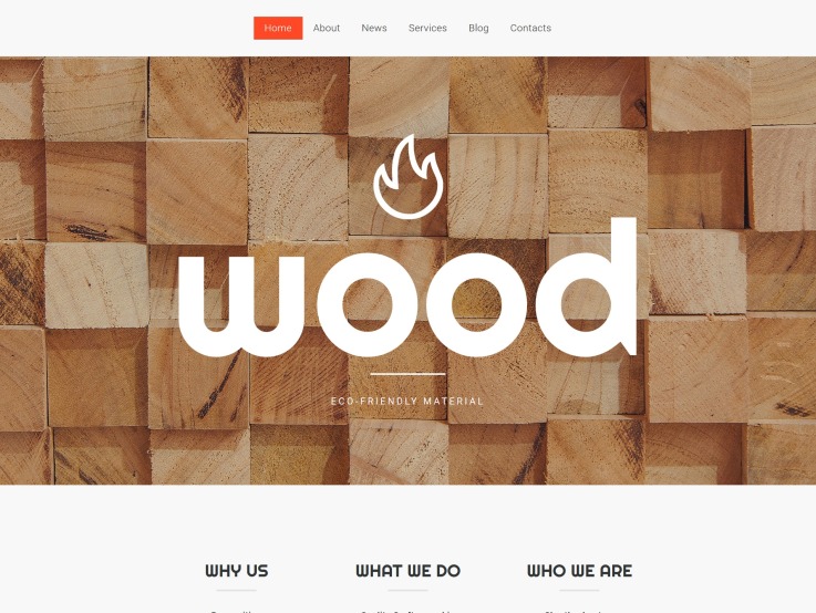 Wood Website Design - main image