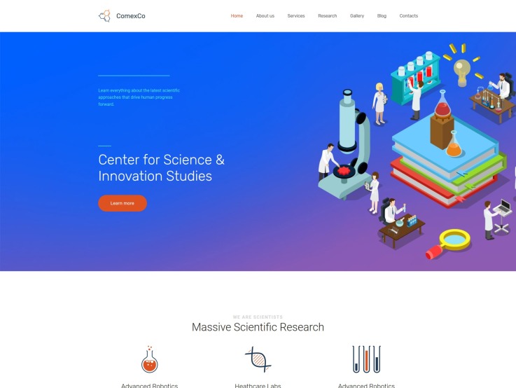 实验室网站设计- Comex公司主形象
