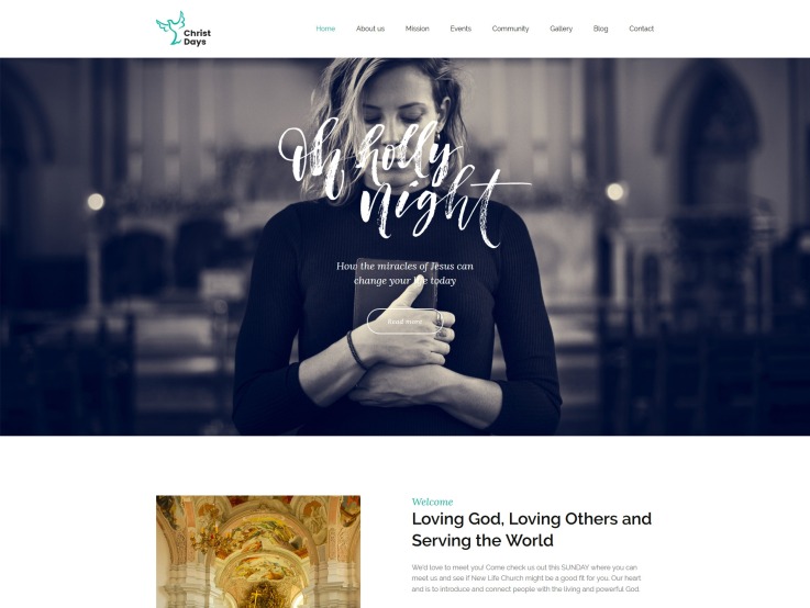Religious Website Design - Christ Days - main image