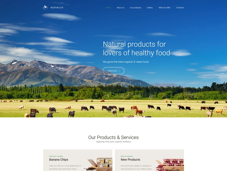 Agriculture Web Design - Agrialco - main image