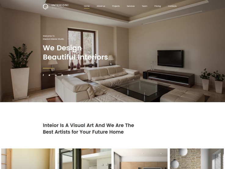 家居装饰网站设计- Interioni -主要形象