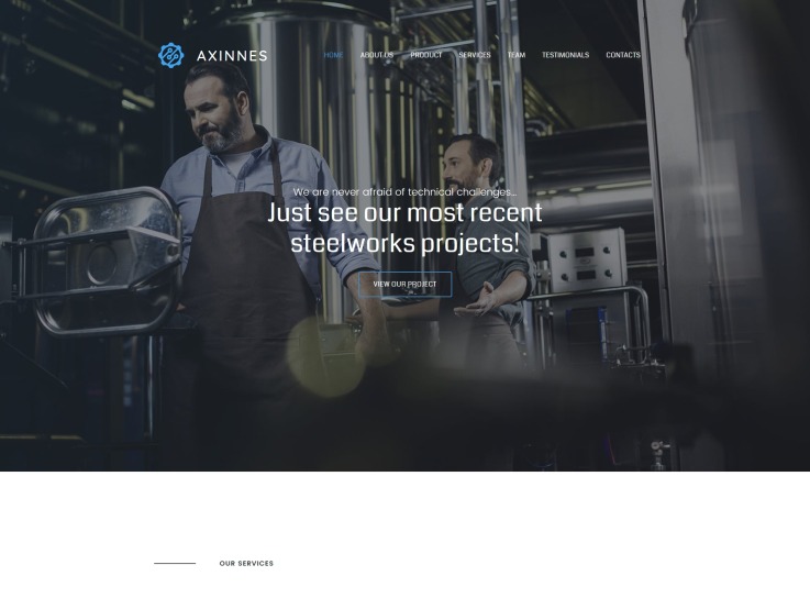 Manufacturing Website Design - Axinnes - main image
