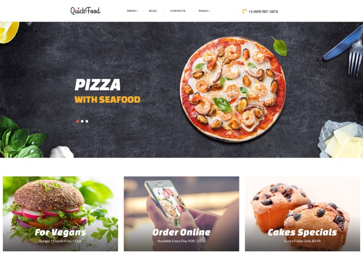 Food Website Design - main image