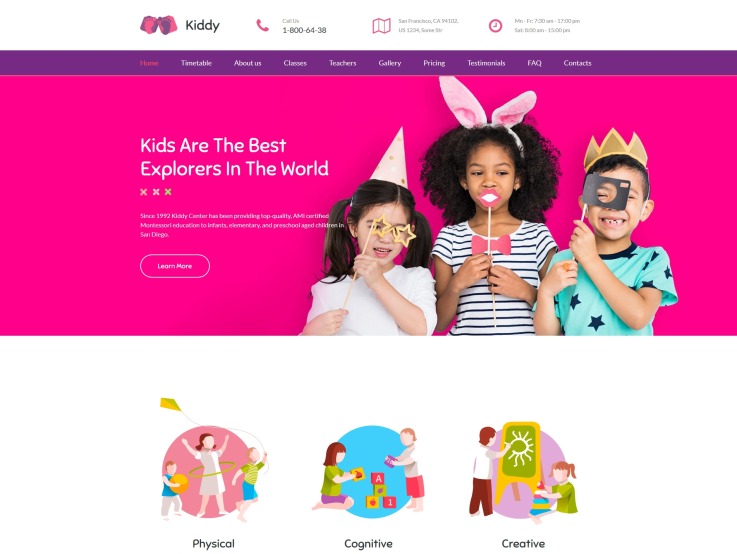 幼儿园网站设计- Kiddy -主形象