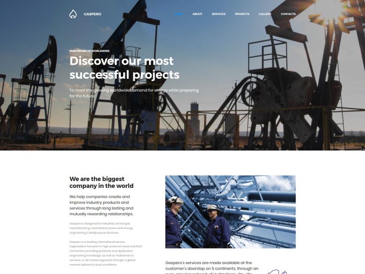 Oil Company Website Design - Gaspero - main image