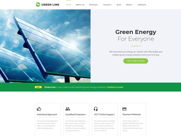 Renewable Energy Website Design - main image