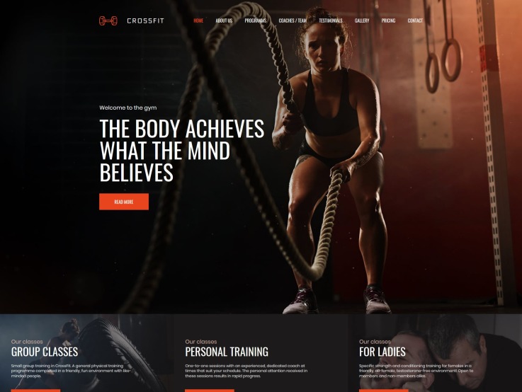 体育网站设计-综合健身-主形象