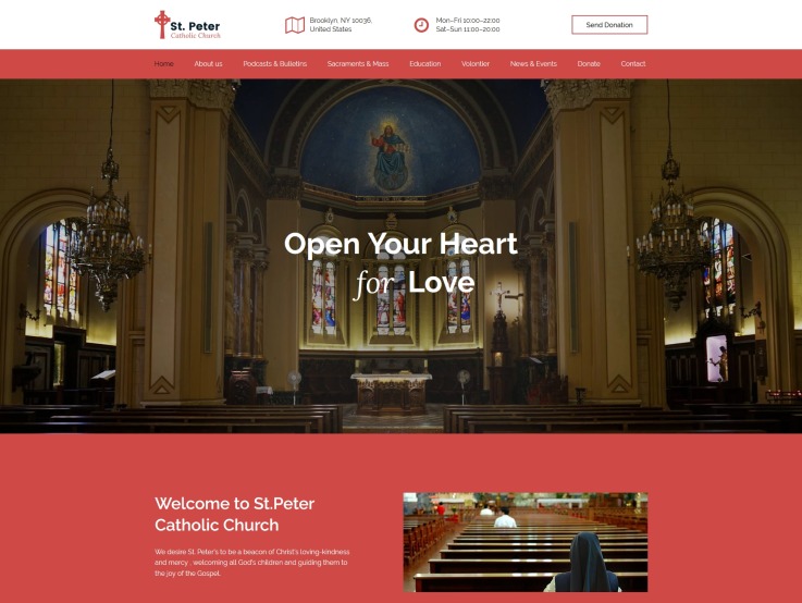 教堂网站设计-圣. 彼得-主图像
