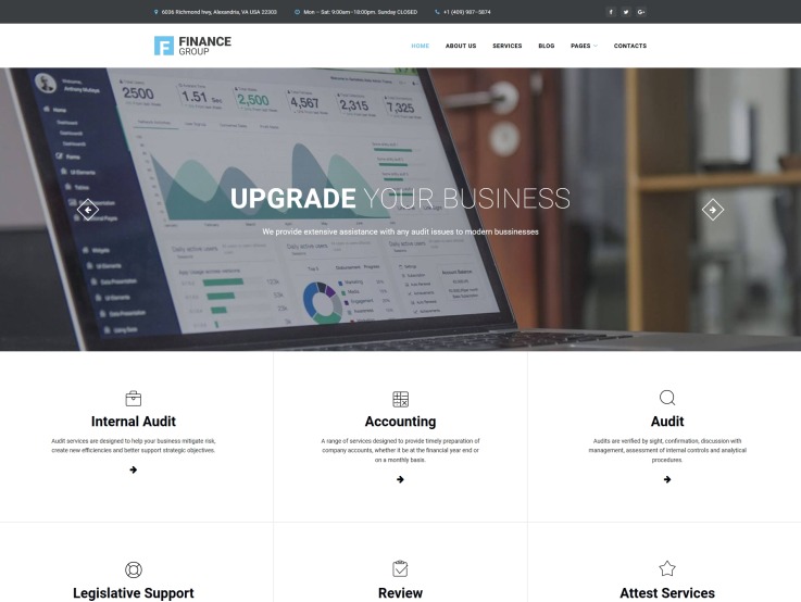 Financial Services Website Design - main image