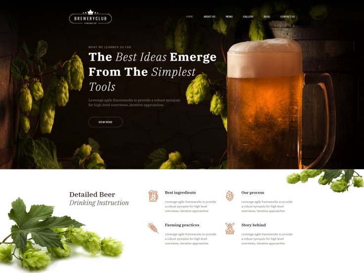 啤酒厂网站设计精酿啤酒酒吧-主要形象