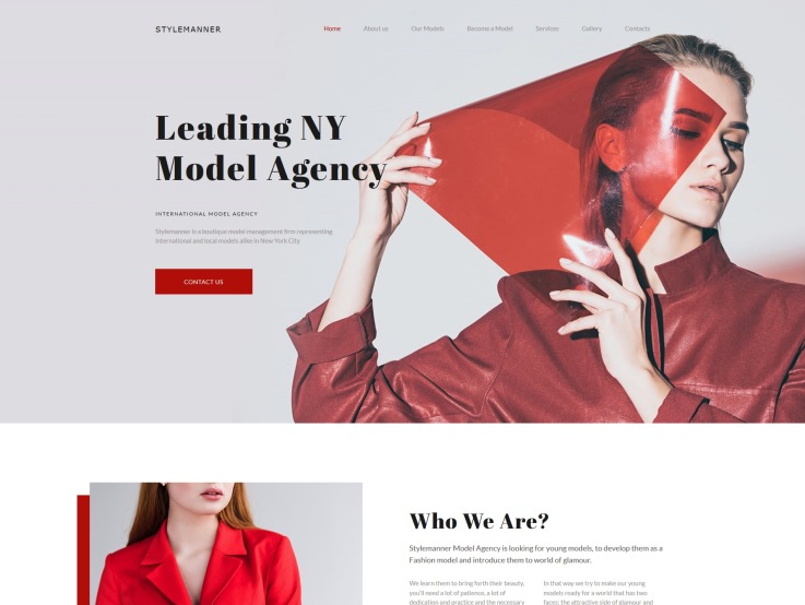 Modeling Website Design with Models Portfolio - main image