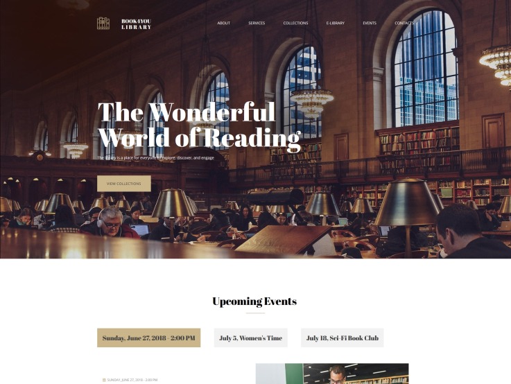 Public Library Website Design for Book Shops - main image