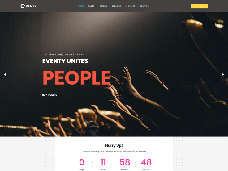 Event Management SaaS Website Design - main image