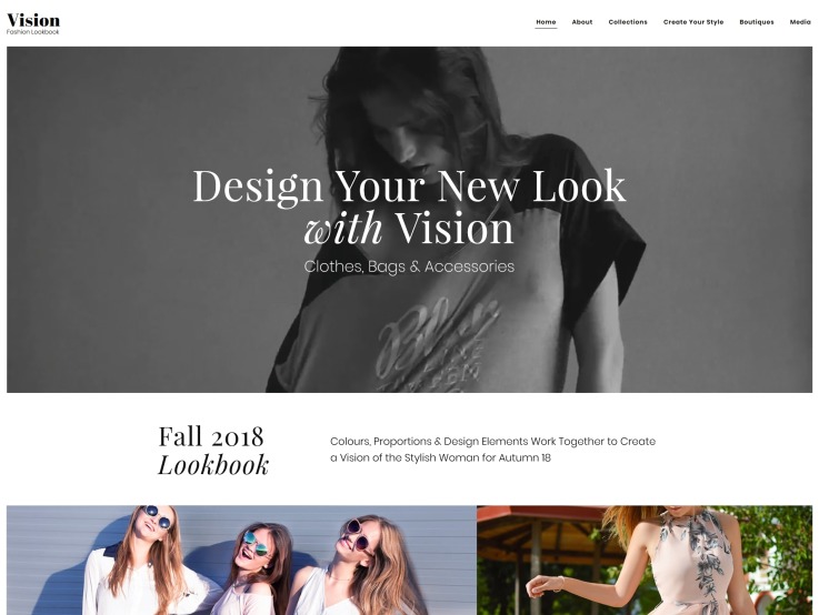 Fashion Lookbook Website Design - main image