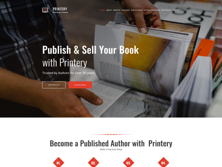 Publisher Company Website Design - main image