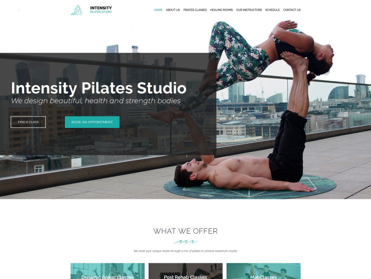 Pilates Studio Website Design - main image