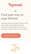 Yoga Website Design - Yoganati - mobile preview
