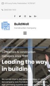 Construction Website Design - BuildWell - mobile preview