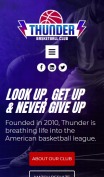 Basketball Website Design - Thunder - mobile preview