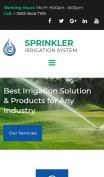 Irrigation Website Design - Sprinkler - mobile preview