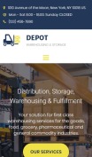 Warehouse Website Design - DEPOT - mobile preview