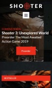 Game Web Design - Shooter - mobile preview