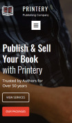 Book Publisher Web Design - Printery - mobile preview