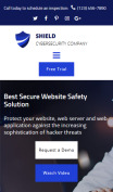 Cyber Security Website Design - mobile preview