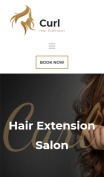 Hair Extension Website Design - mobile preview