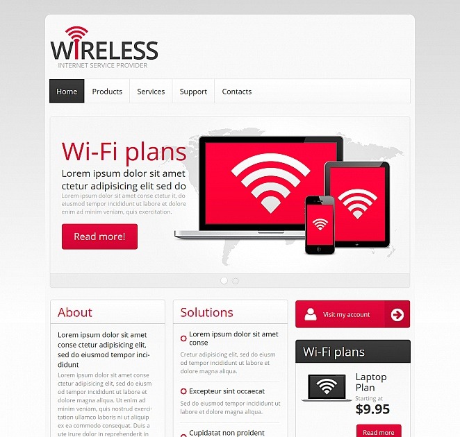 Internet Service Provider Website Template MotoCMS