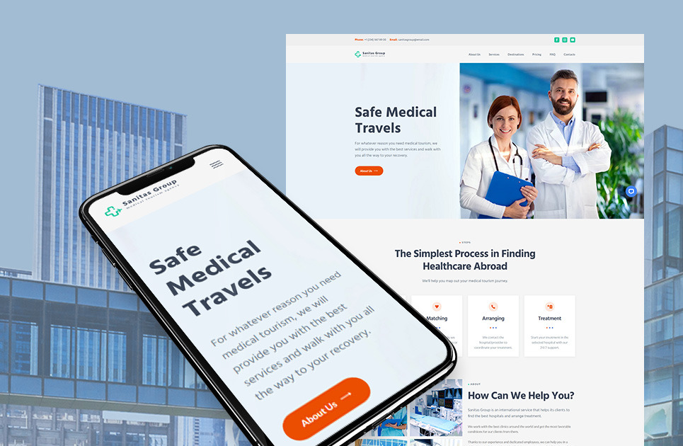 Medical Tourism Website Template - MotoCMS