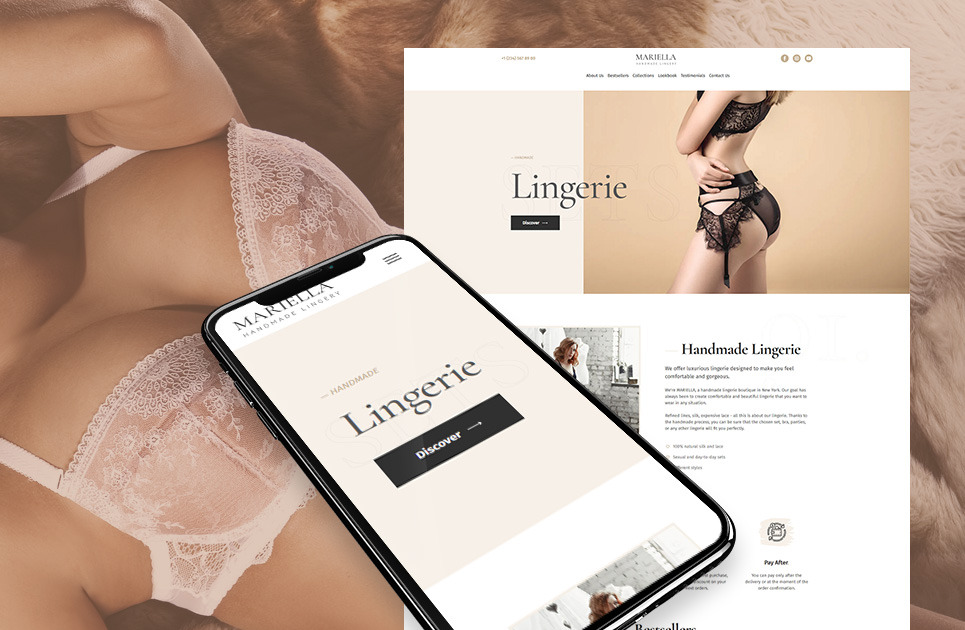 Women Lingerie Website Design - MotoCMS