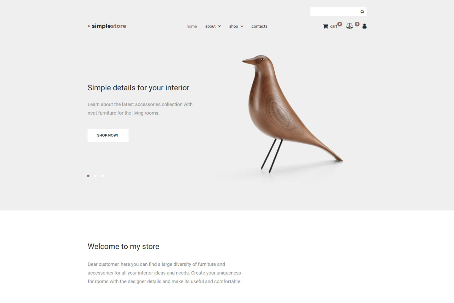 Home Decor site Template for Interior Design Accessories