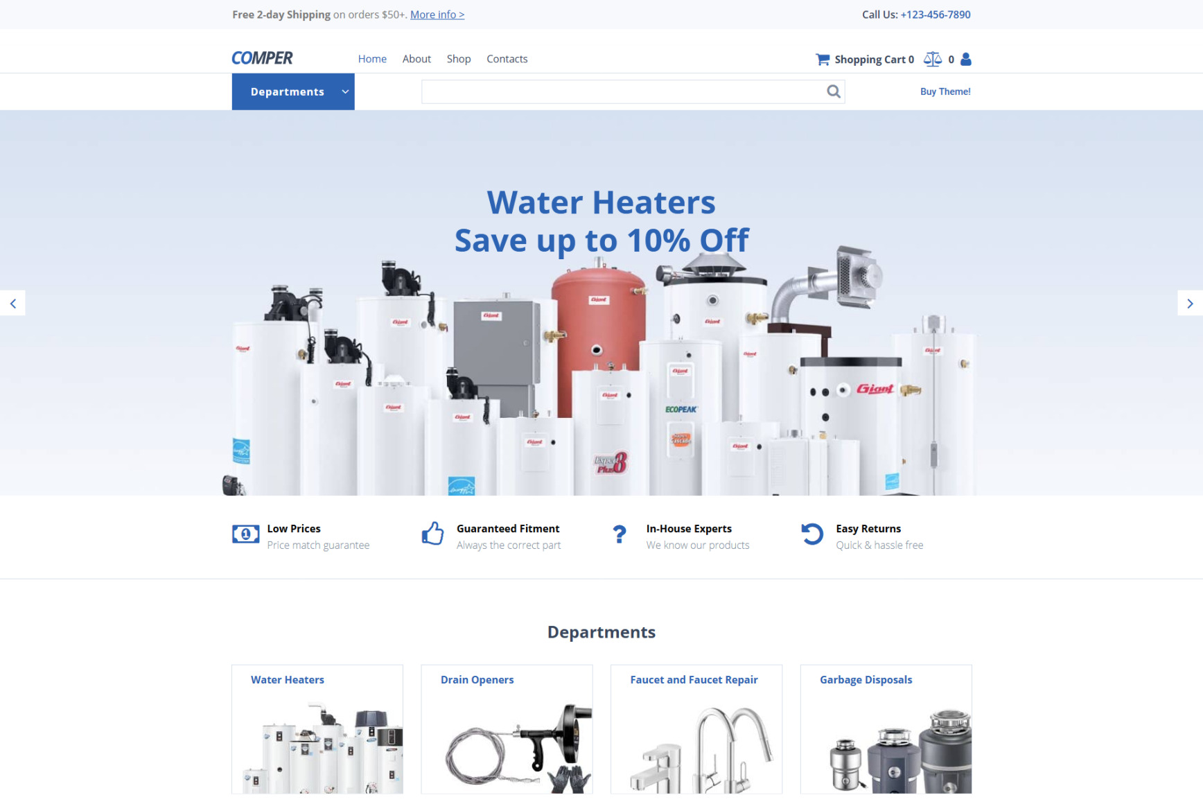 Plumbing Supplies Store site Template MotoCMS